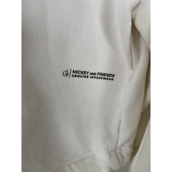 Disney Mickey Mouse White Crewneck Sweatshirt Genuine Mousewear Graphic Top S - Picture 4 of 7